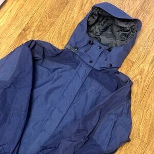 Solstice Microshed Blue Velcro Zippered Ski Snow Jacket Parka Size Large